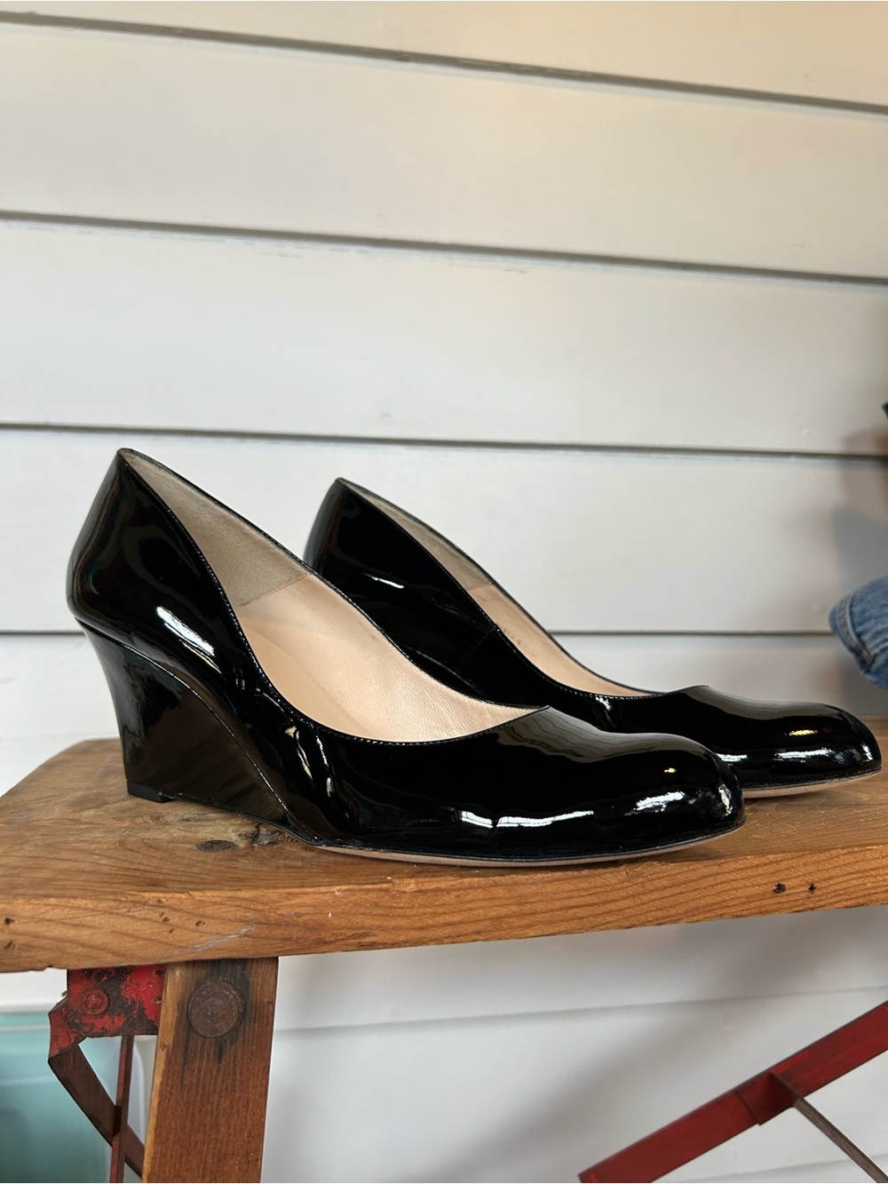 LK Bennett Black Patent Wedge 41 (10)